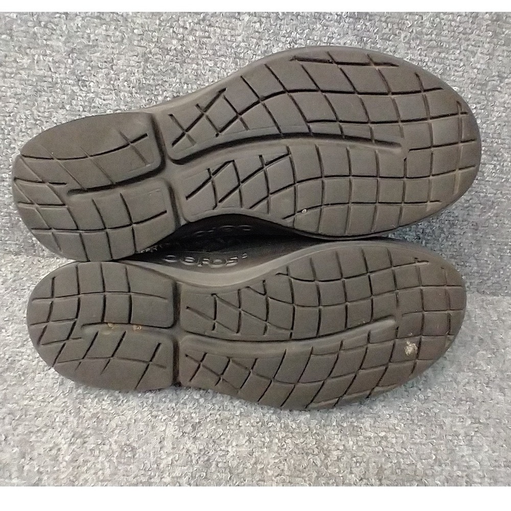 OOFOS Oocoozie Low Womens 8 Black Fleece Recovery Slipper Mule Slip On Comfort - Picture 6 of 12